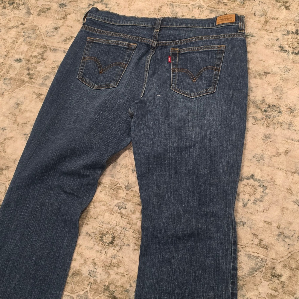 Levis 515 Boot Cut Jeans Womens 12 Long Medium Wash Blue Denim Mid Rise Stretch